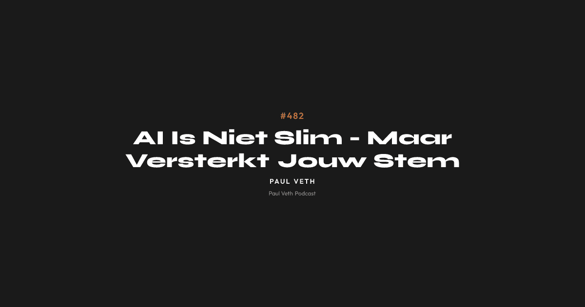 AI Is Niet Slim - Zo Versterkt Het Jouw Stem