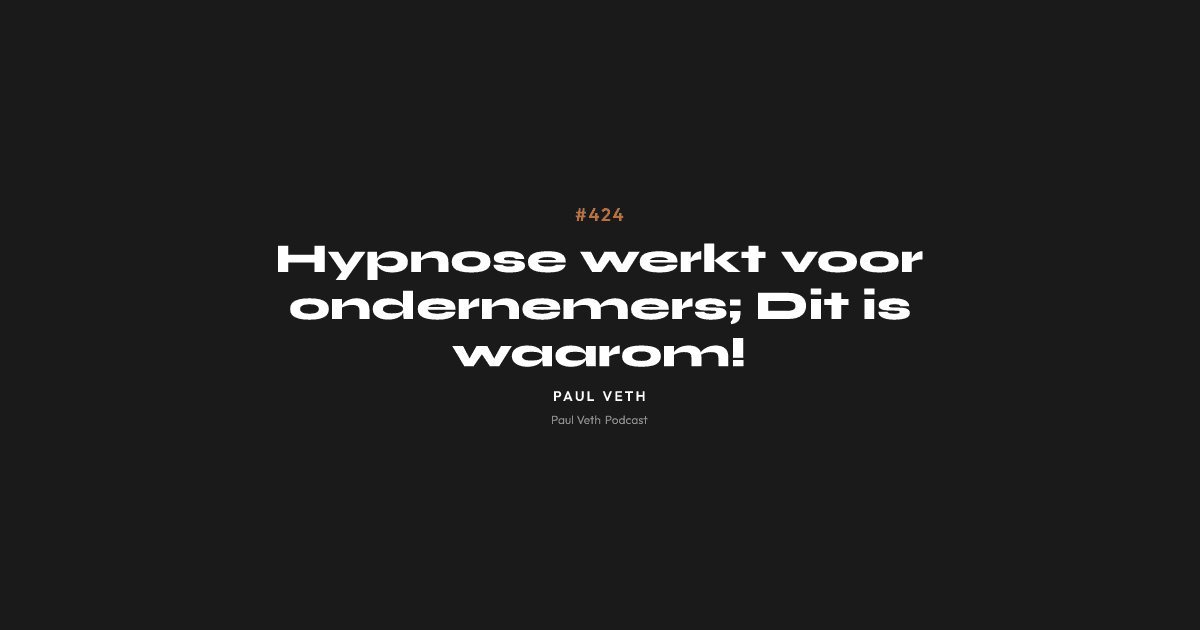 Hypnose werkt voor ondernemers; Dit is waarom!