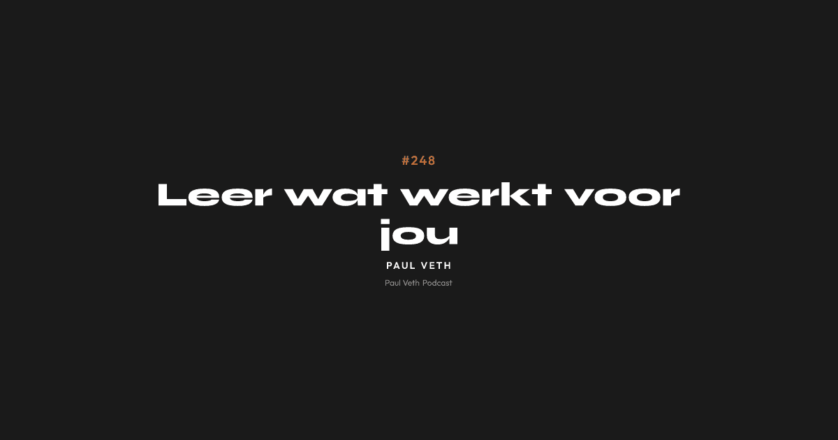 Leer wat werkt voor jou