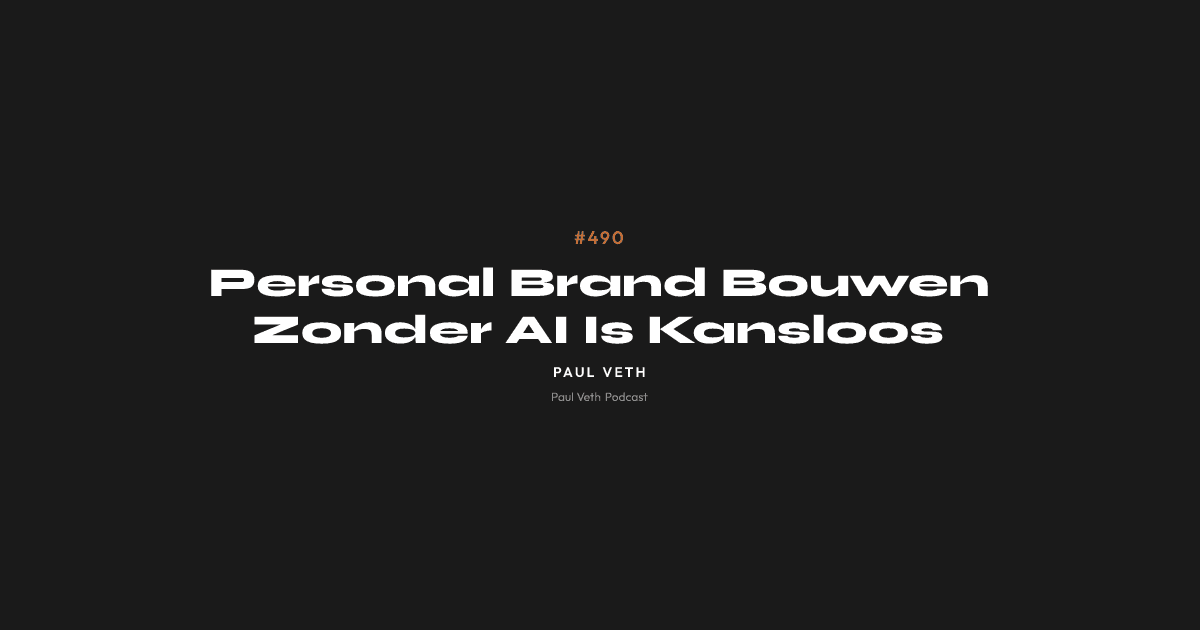 Personal Brand Bouwen Zonder AI Is Kansloos